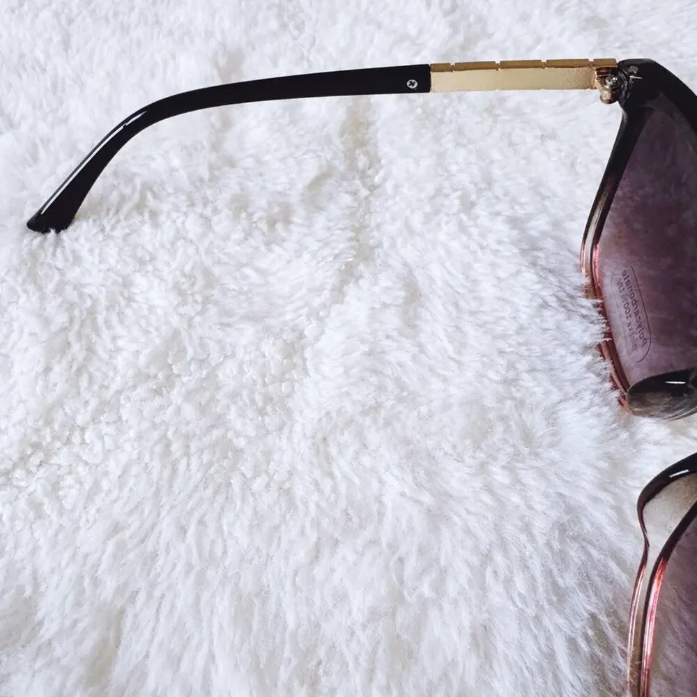 Joanne Clear w/ Purple Tint Square Sunglasses